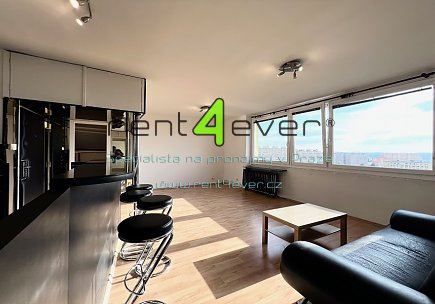 Pronájem bytu, Bohnice, Hlivická, 3+kk, 62 m2, sklep, komora, výtah, částečně zařízený, Rent4Ever.cz