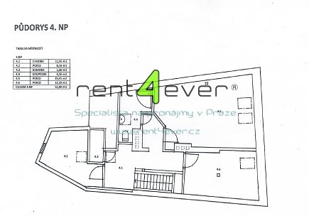 Pronájem bytu, Malá Strana, Újezd, mezonetový byt 5+1, 150 m2, cihla, komora, nezařízený nábytkem, Rent4Ever.cz