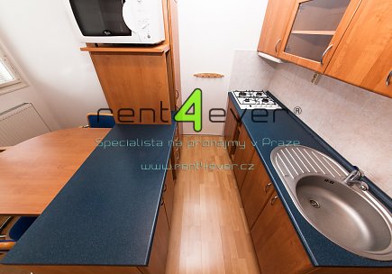 Pronájem bytu, Břevnov, Bělohorská, byt 1+1, 48 m2, cihla, terasa, komora, výtah, část. zařízený, Rent4Ever.cz