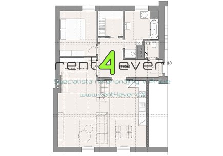 Pronájem bytu, Nové Město, Zlatnická, podkrovní 3+kk, 103.32 m2, cihla, po rekonstrukci, s komorou, Rent4Ever.cz